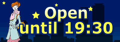 Open until 19:30.