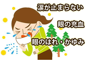 涙が止まらない・目の充血・目のはれ、かゆみ等の症状が出たら花粉症かも？